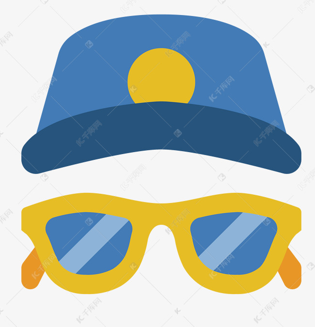 夏季男士帽子眼镜素材图片免费下载