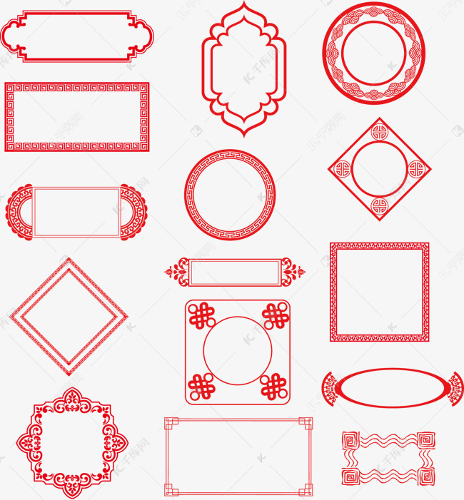 古风边框花纹边框中国风边框素材图片免费下载 千库网