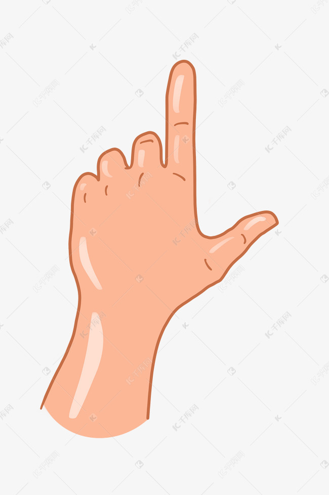 数字八手势卡通姿势