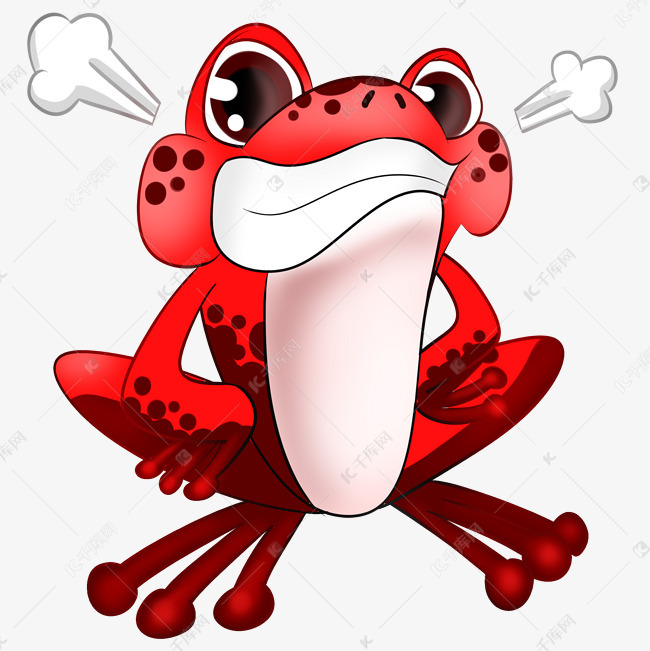 红色青蛙卡通动物