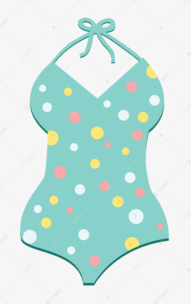 蓝色泳衣卡通衣服