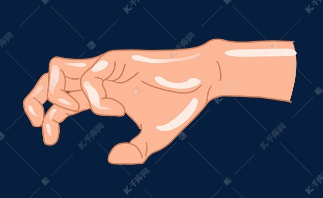 抓物品的手势插画