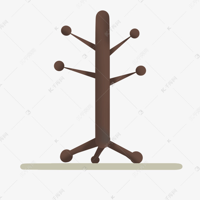 木质家具衣架插画