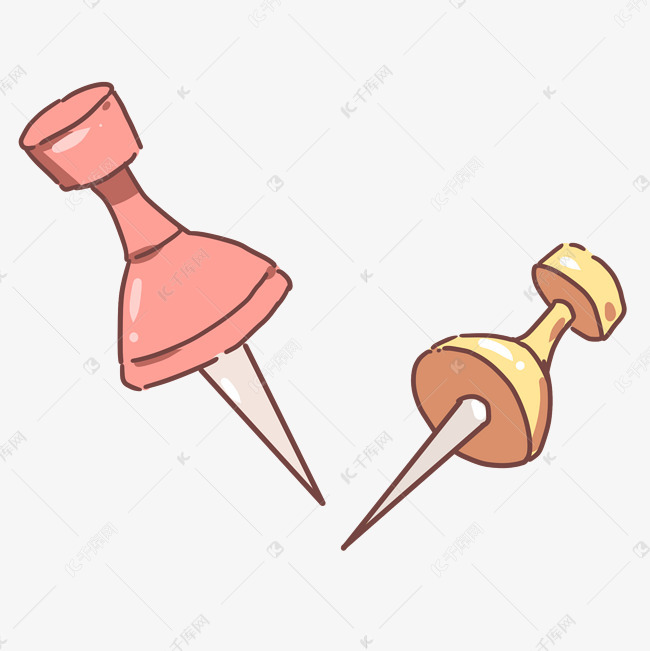 彩色钉子创意插图