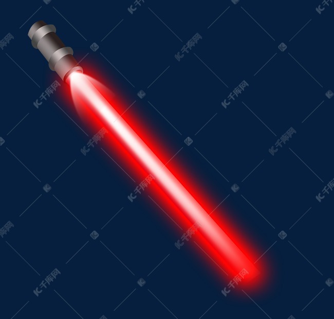 红色灯光长剑插画