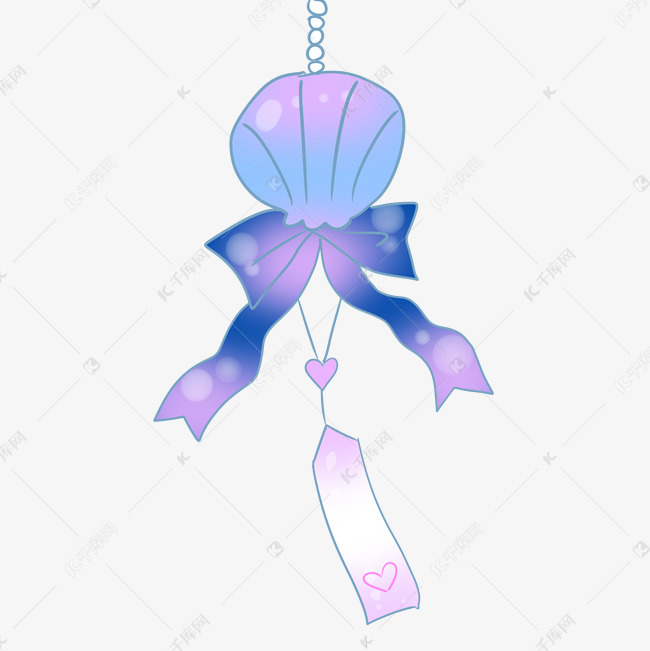 美丽的紫色风铃插画