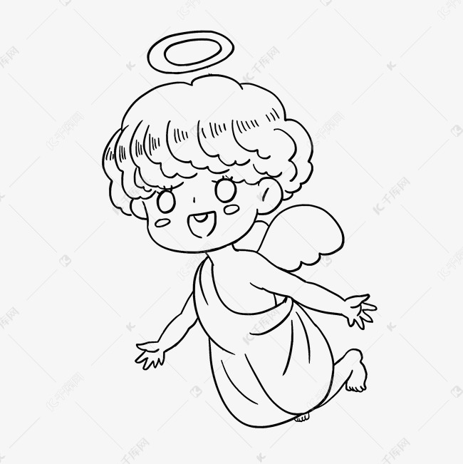 手绘小天使素材