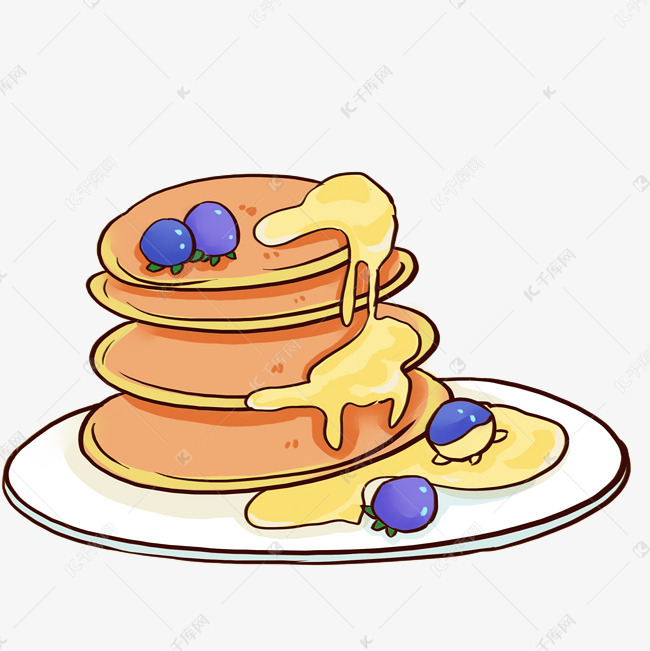 一盘美食松饼插画素材图片免费下载-千库网