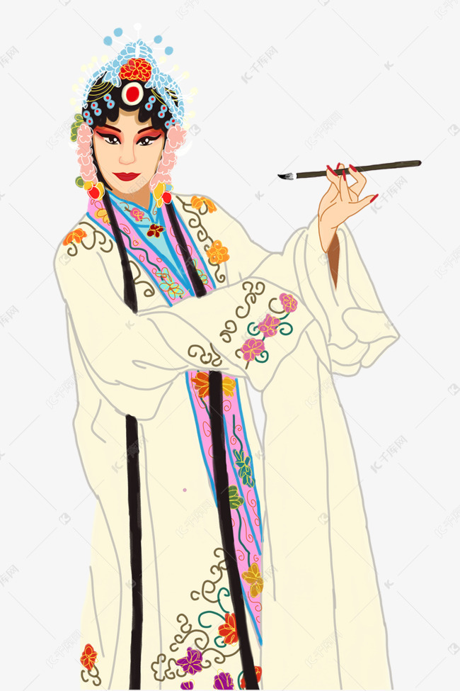 传统文化戏曲人物唱戏