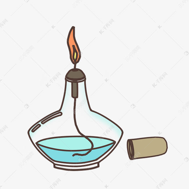 红色火焰酒精灯