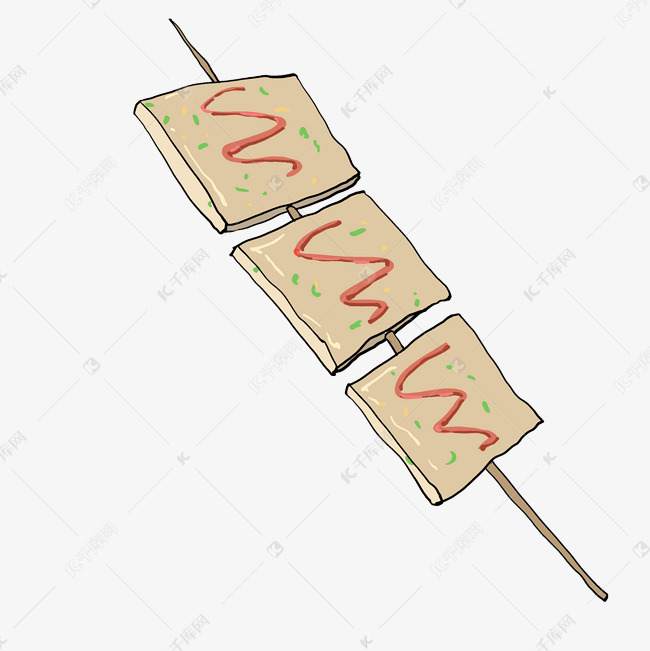 小吃臭豆腐串零食