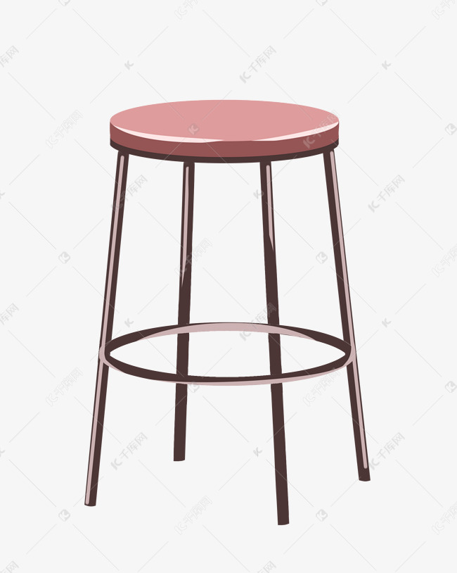 圆形座椅卡通插画