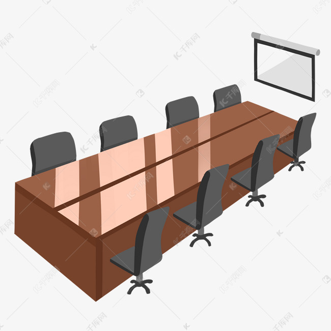 办公会议室卡通插画素材图片免费下载-千库网