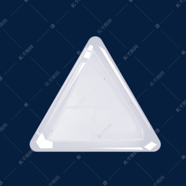 白色立体三角形插图