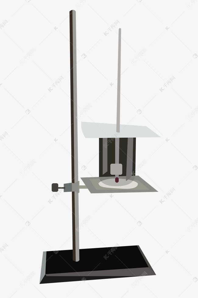 实验器具铁架台插画