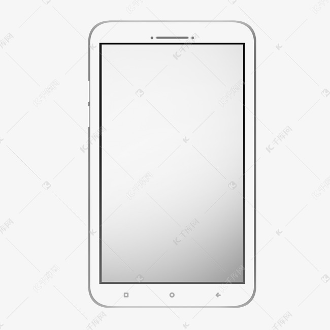 手机白色屏幕模板素材图片免费下载-千库网