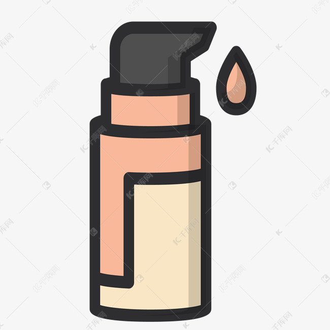 灰色创意粉底液元素