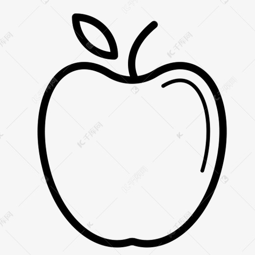黑色创意苹果食物元素