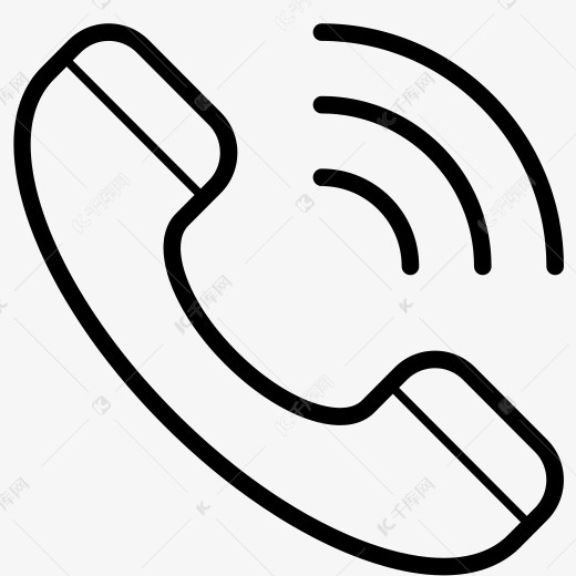 黑色创意电话通讯元素