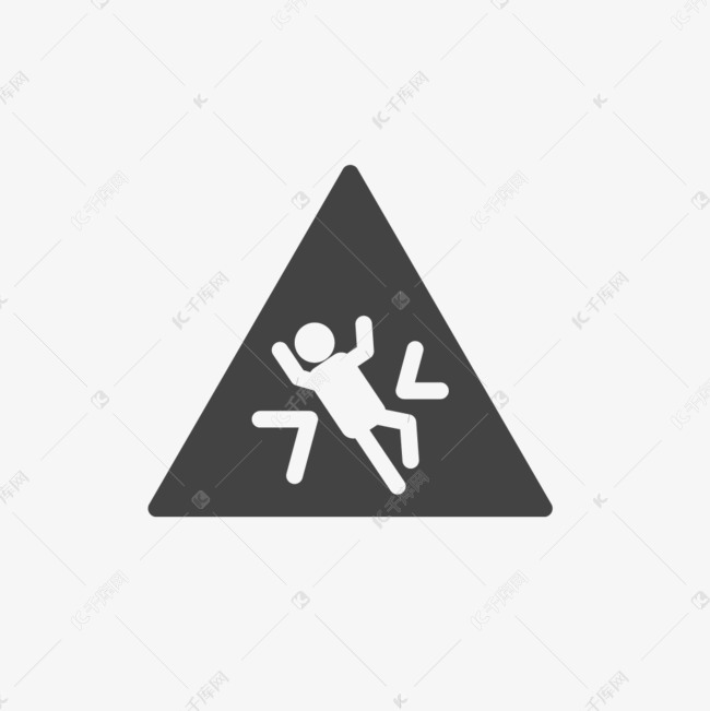 小心摔倒图标