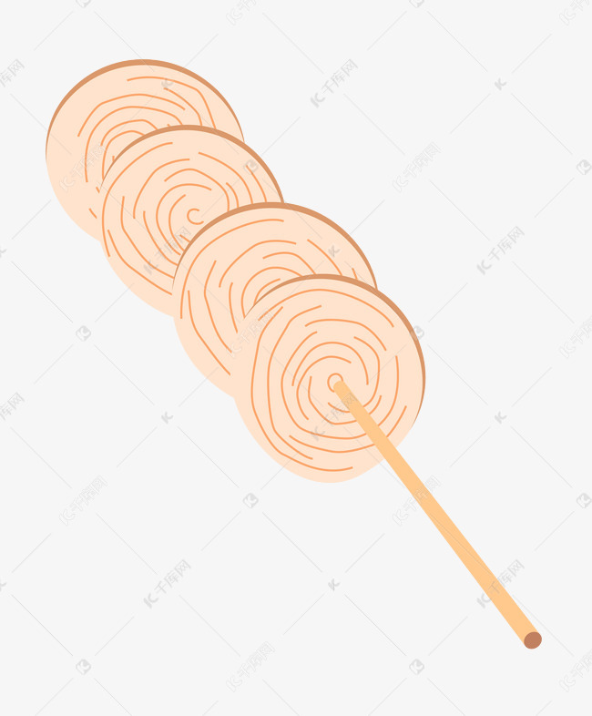 美味豆腐串插画