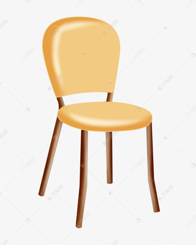 橙色椅子卡通插画素材图片免费下载-千库网