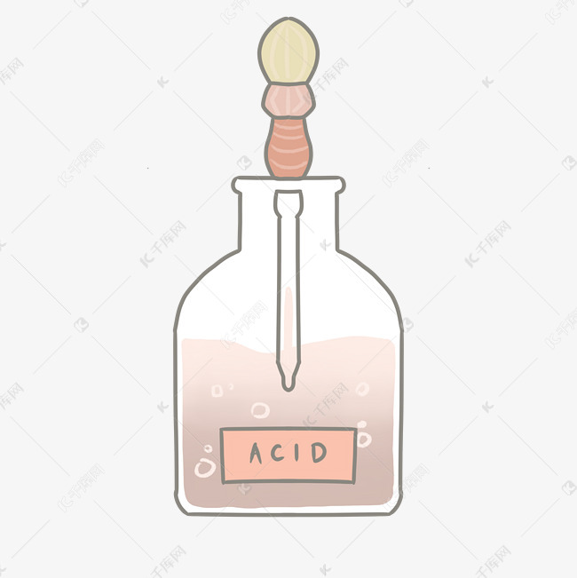 实验滴瓶卡通插画