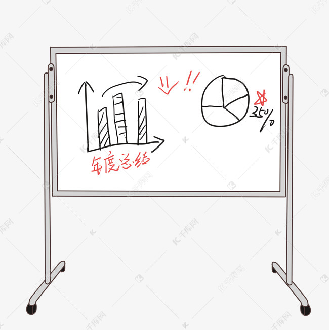 办公写字白板插图