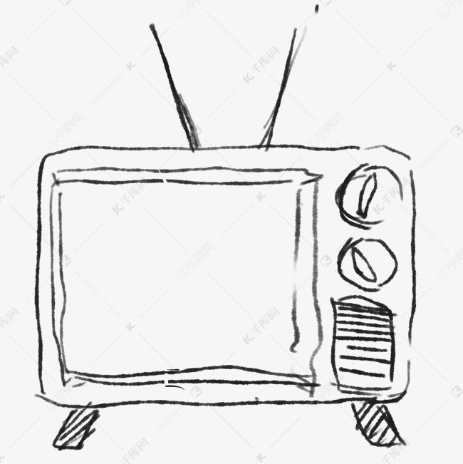素描电视机
