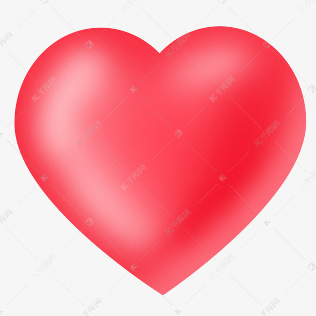 七夕红色爱心形状效果设计