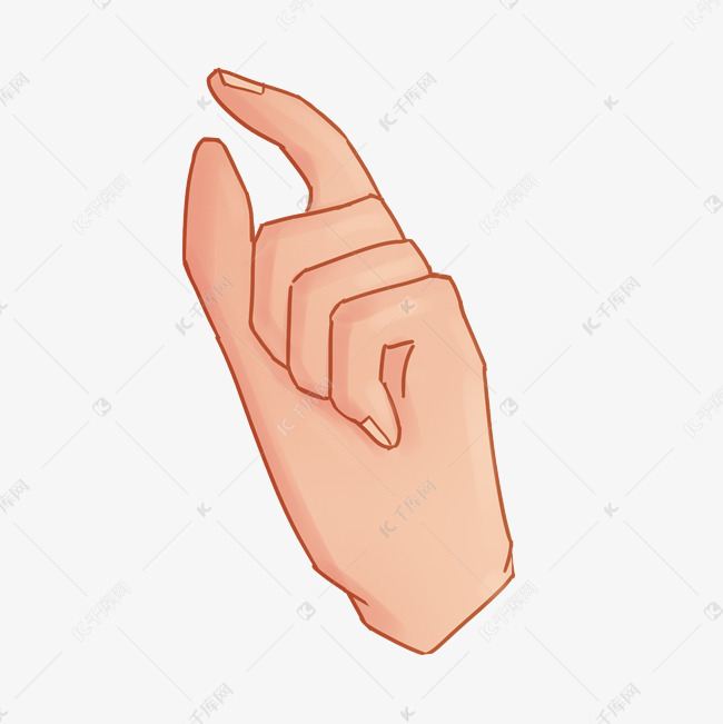 手指头姿势动作插画