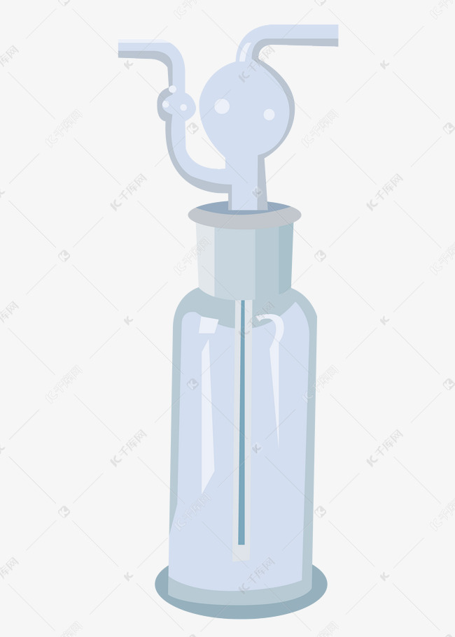 实验器材集气瓶插画