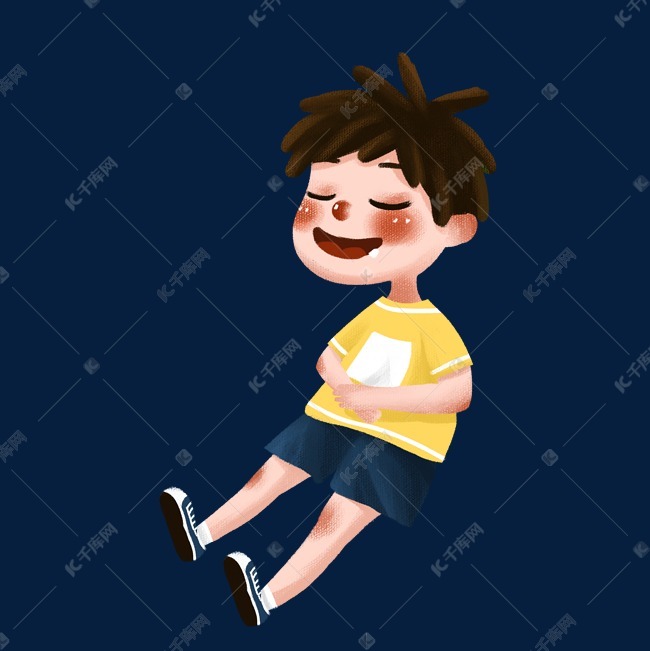 一个开心微笑的小男孩
