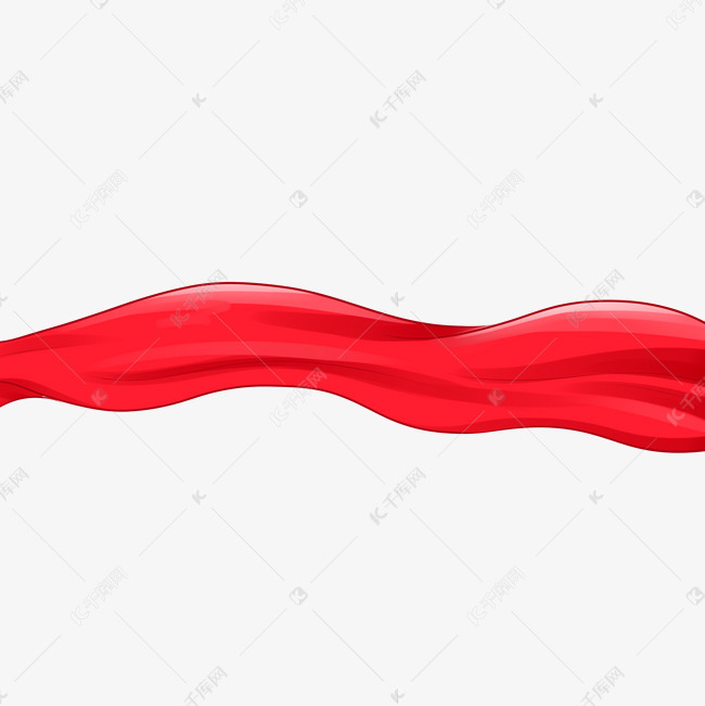 彩带红色底部装饰图案素材
