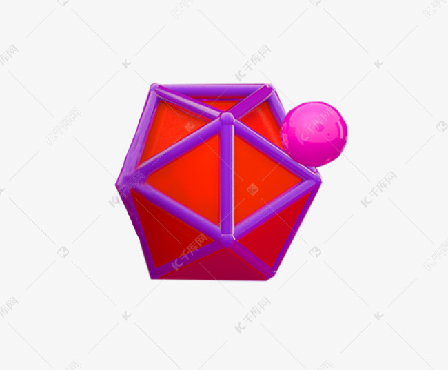 不规则的六边体