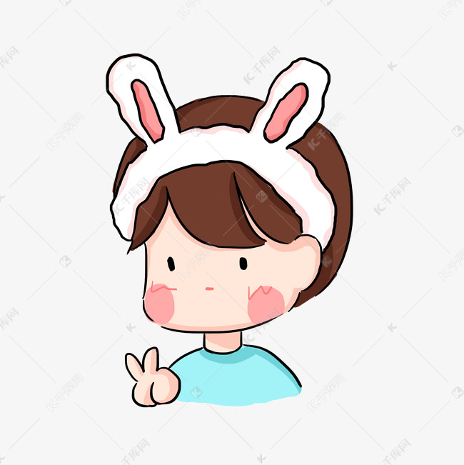 520情侣头像兔子耳朵男生头像