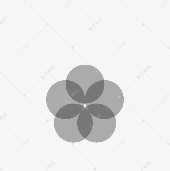 灰色卡通五瓣花图标素材图片免费下载 高清图标logopsd 千库网 图片编号