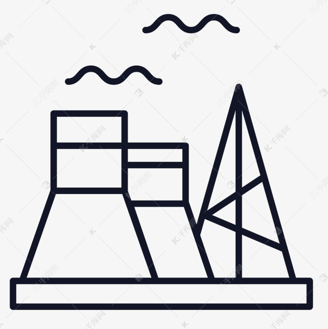 黑色的卡通烟囱