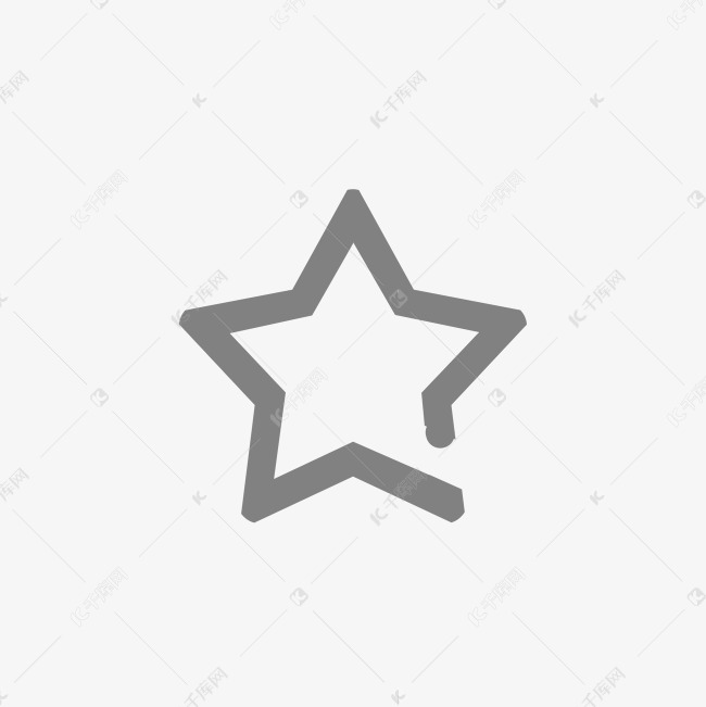 卡通灰色的星星免抠图