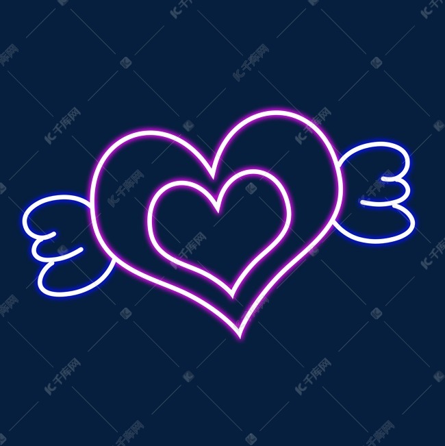 霓虹灯发光爱心