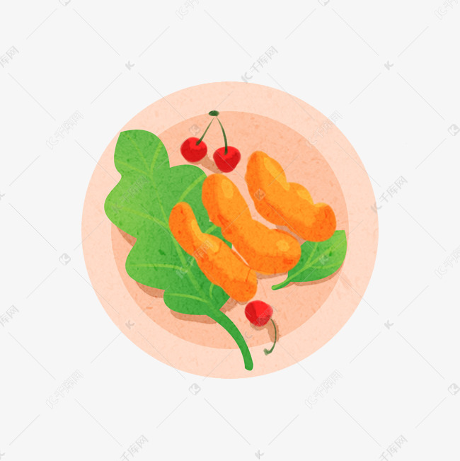 油炸鸡柳条素材图片