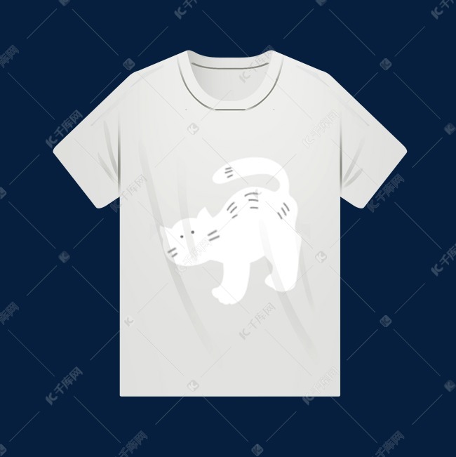 白色卡通t恤衫