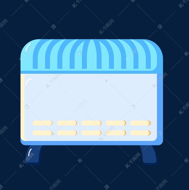 蓝浅蓝色卡通冰柜