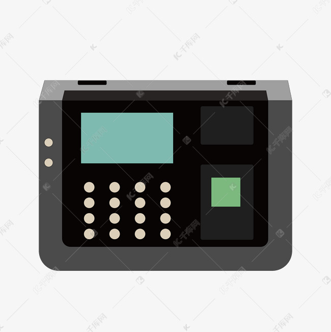 黑色立体打卡机