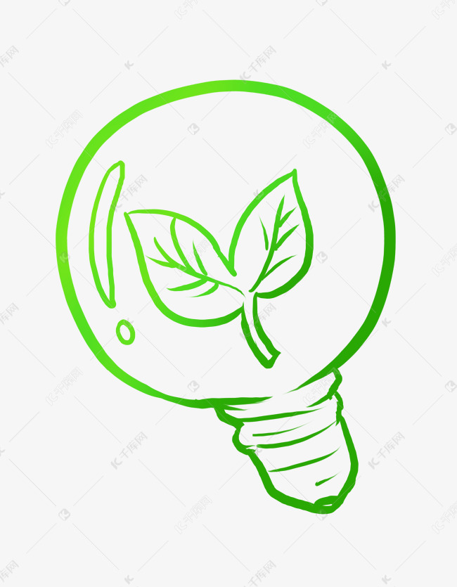 绿色圆形灯泡