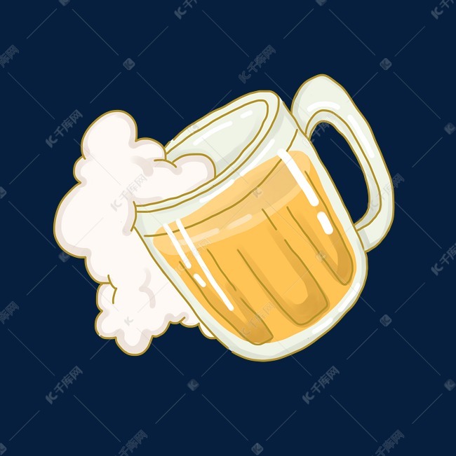倒出啤酒装饰素材图片免费下载-千库网