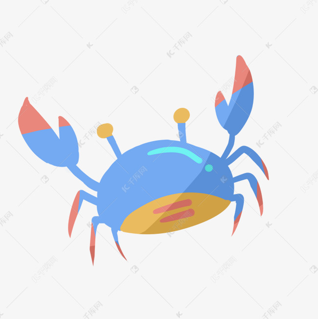 可爱蓝色小螃蟹
