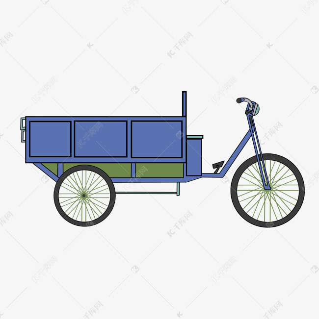 脚蹬三轮车图案