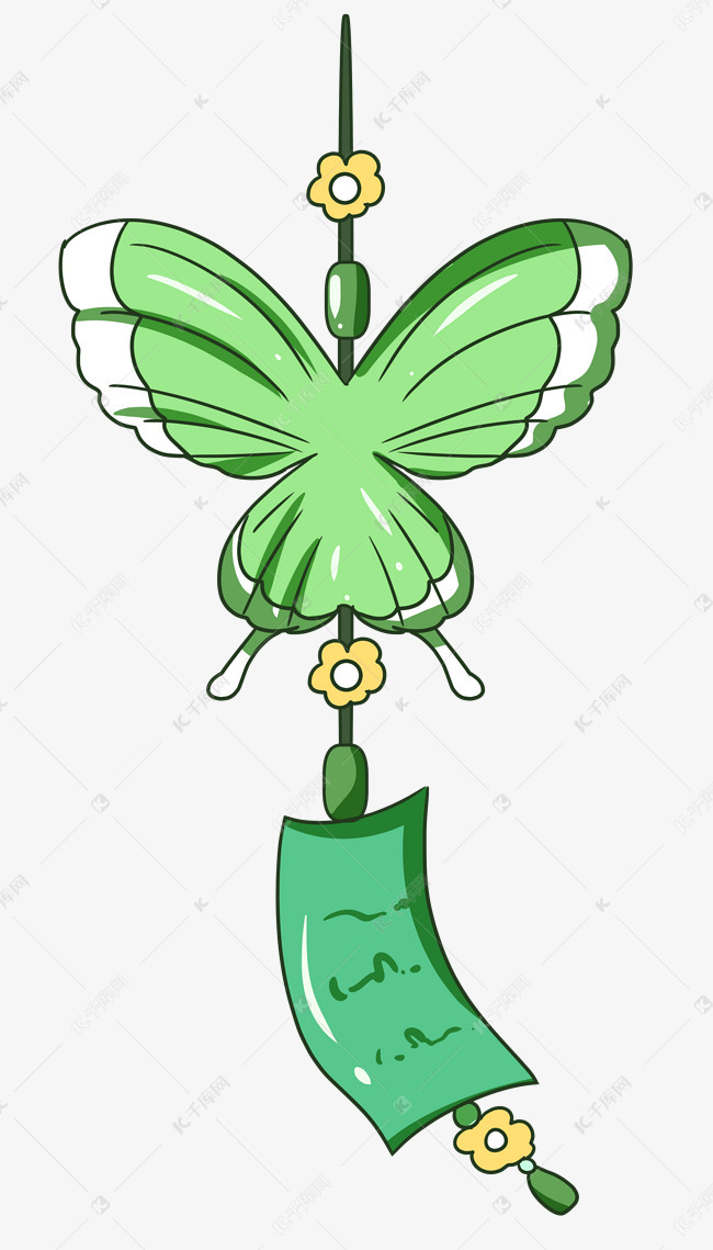 漂亮的蝴蝶风铃插图