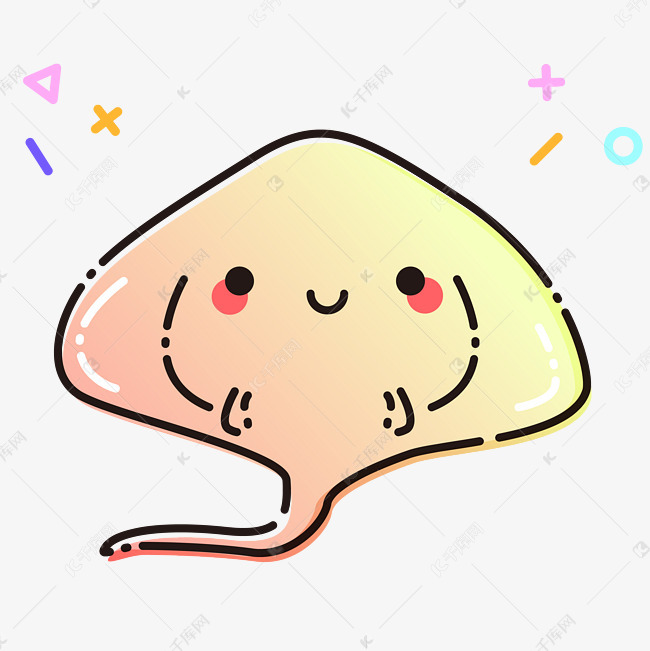 可爱黄色魔鬼鱼